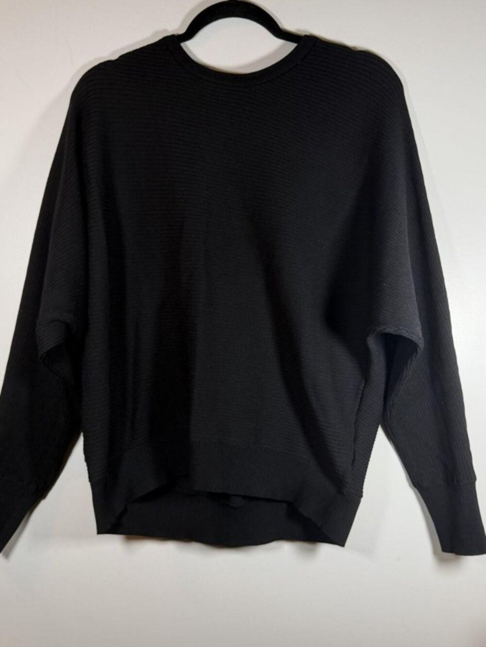 Express black ribbed wrap back batwing sweater size L